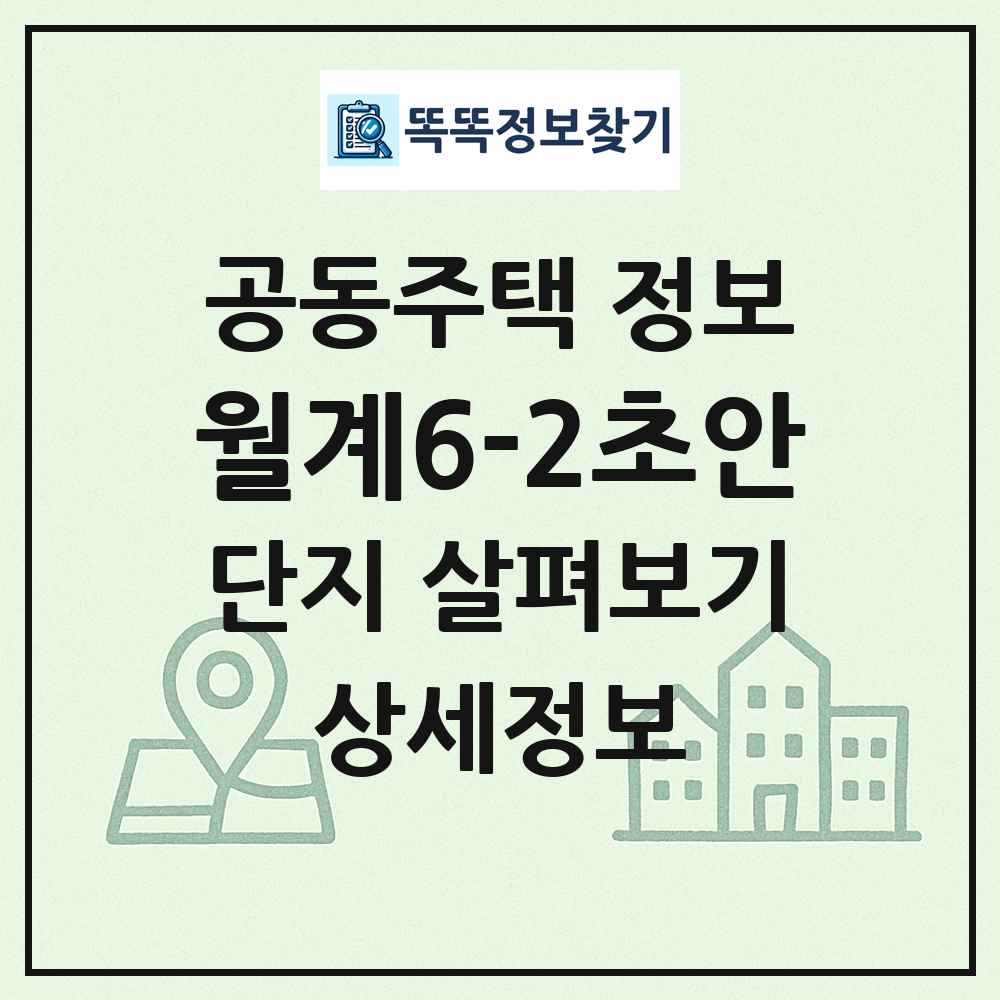 월계6-2초안 최신 공동주택 정보