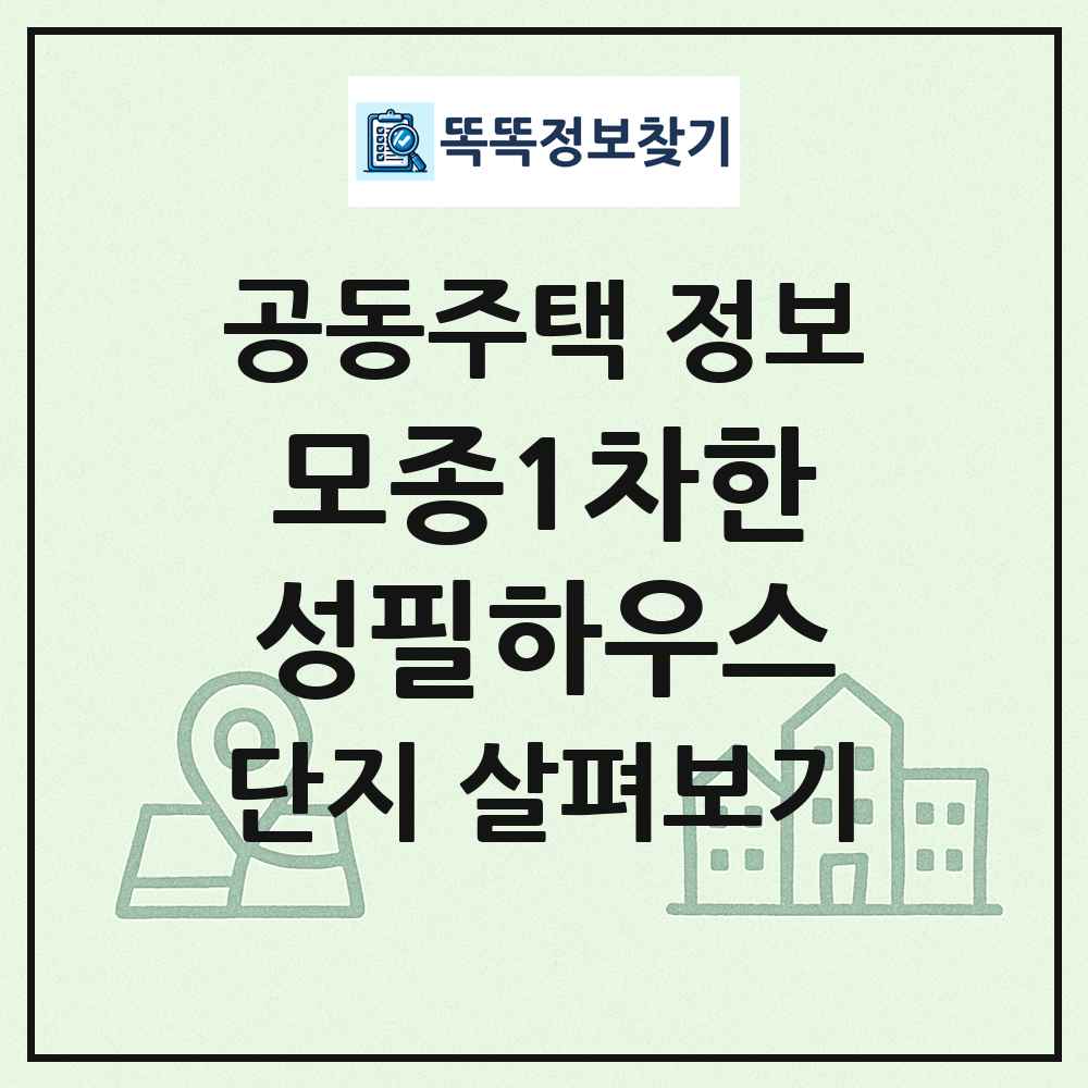 모종1차한성필하우스 최신 공동주택 정보