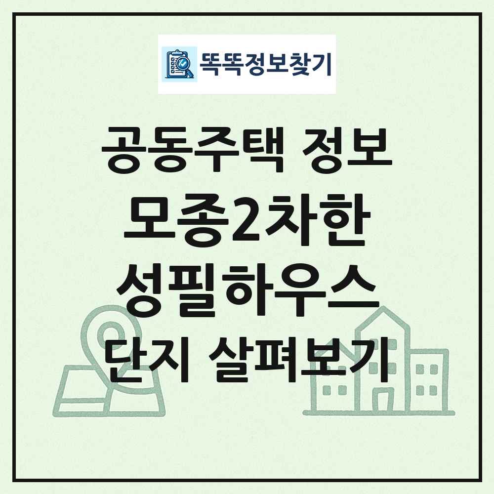모종2차한성필하우스 최신 공동주택 정보