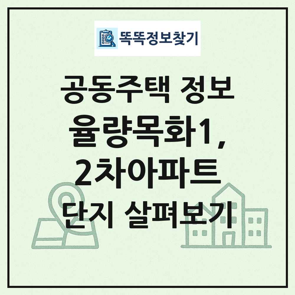 율량목화1,2차아파트 최신 공동주택 정보