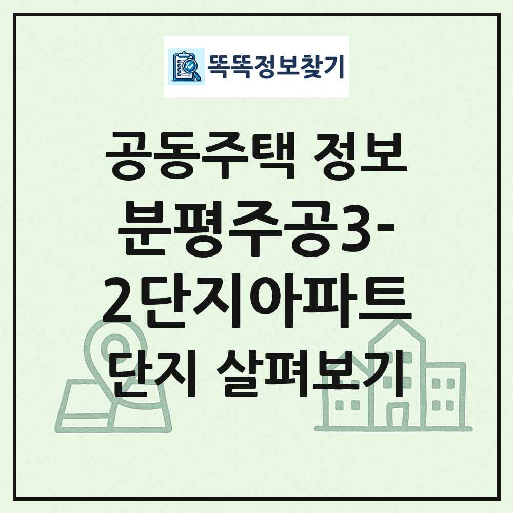분평주공3-2단지아파트 최신 공동주택 정보