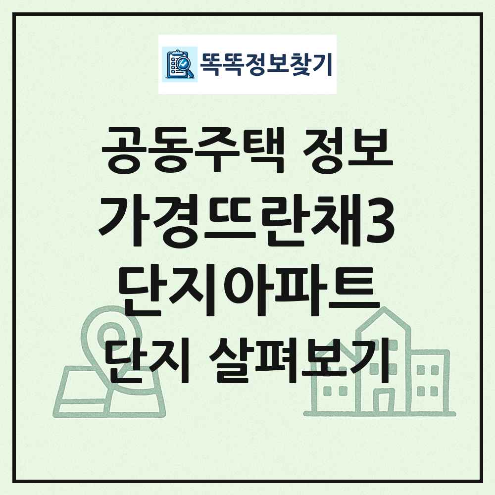 가경뜨란채3단지아파트 최신 공동주택 정보