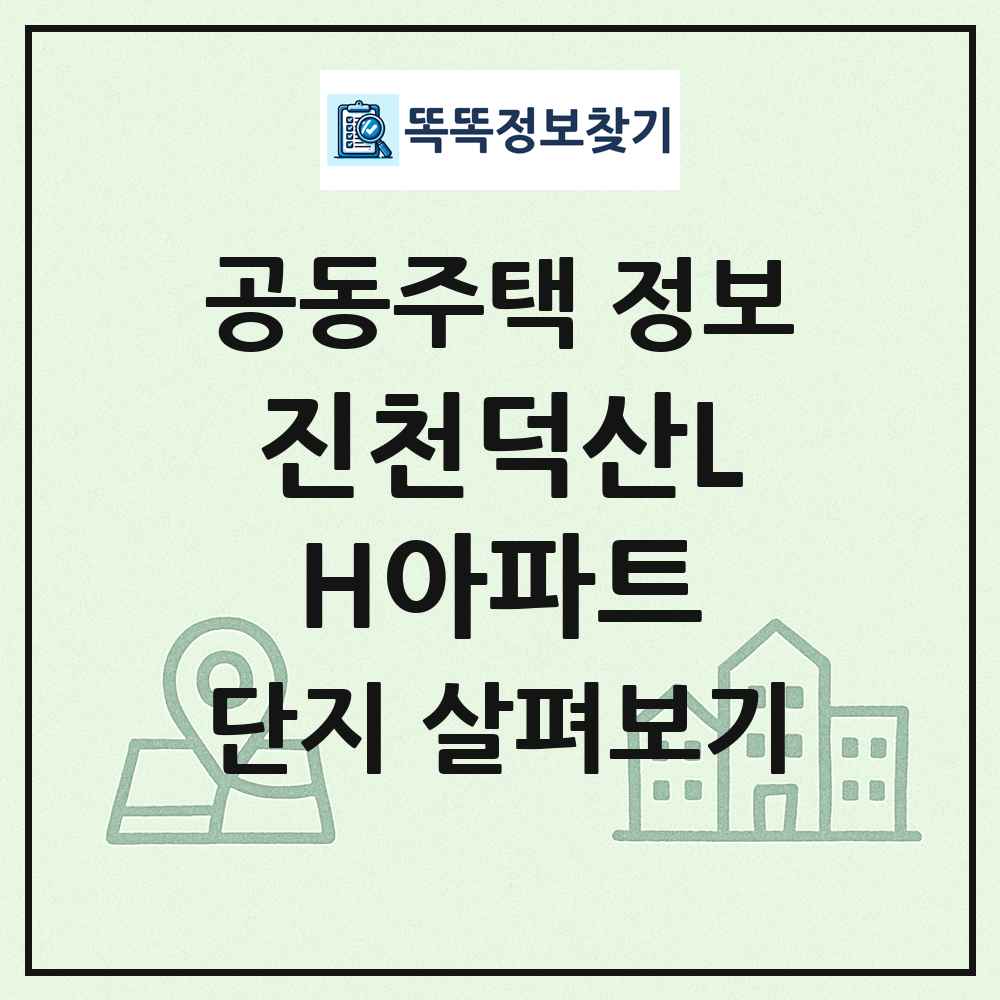 진천덕산LH아파트 최신 공동주택 정보