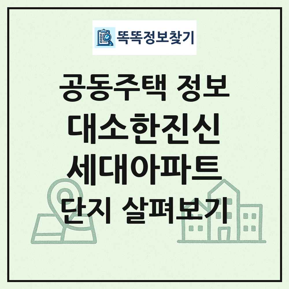 대소한진신세대아파트 최신 공동주택 정보