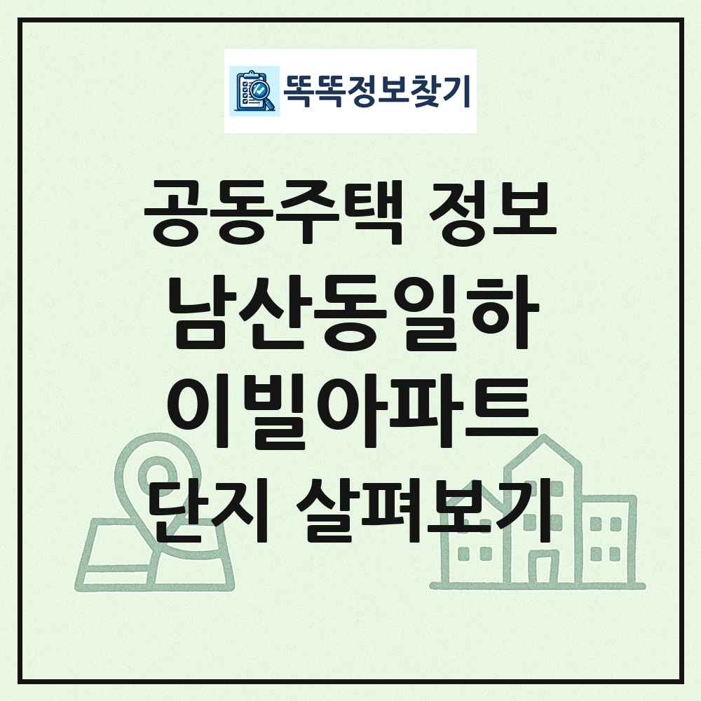 남산동일하이빌아파트 최신 공동주택 정보