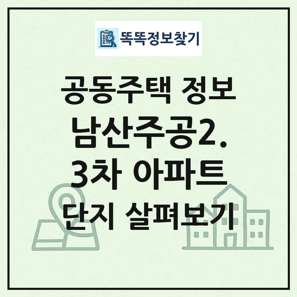 남산주공2.3차 아파트 최신 공동주택 정보