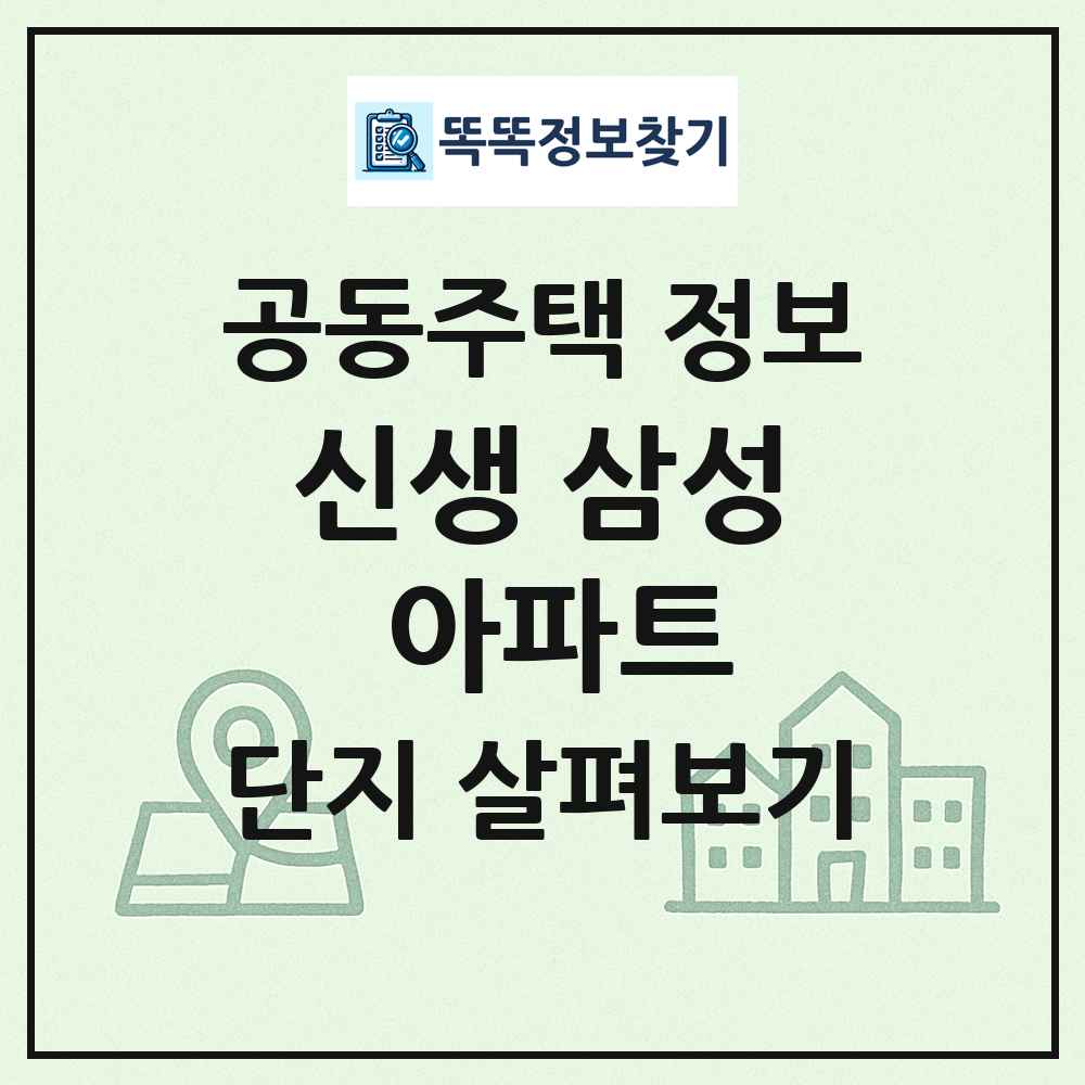 신생 삼성 아파트 최신 공동주택 정보