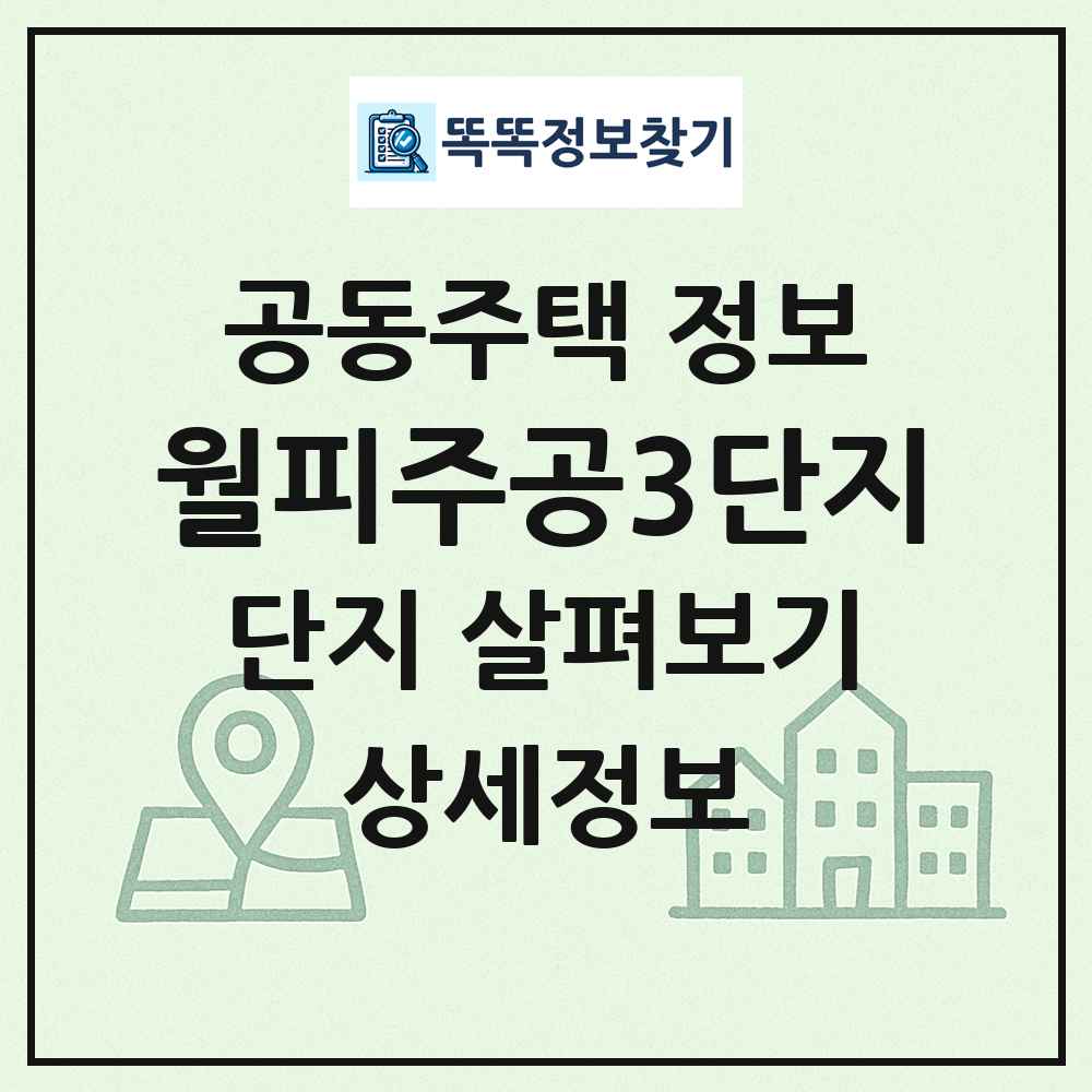 월피주공3단지 최신 공동주택 정보