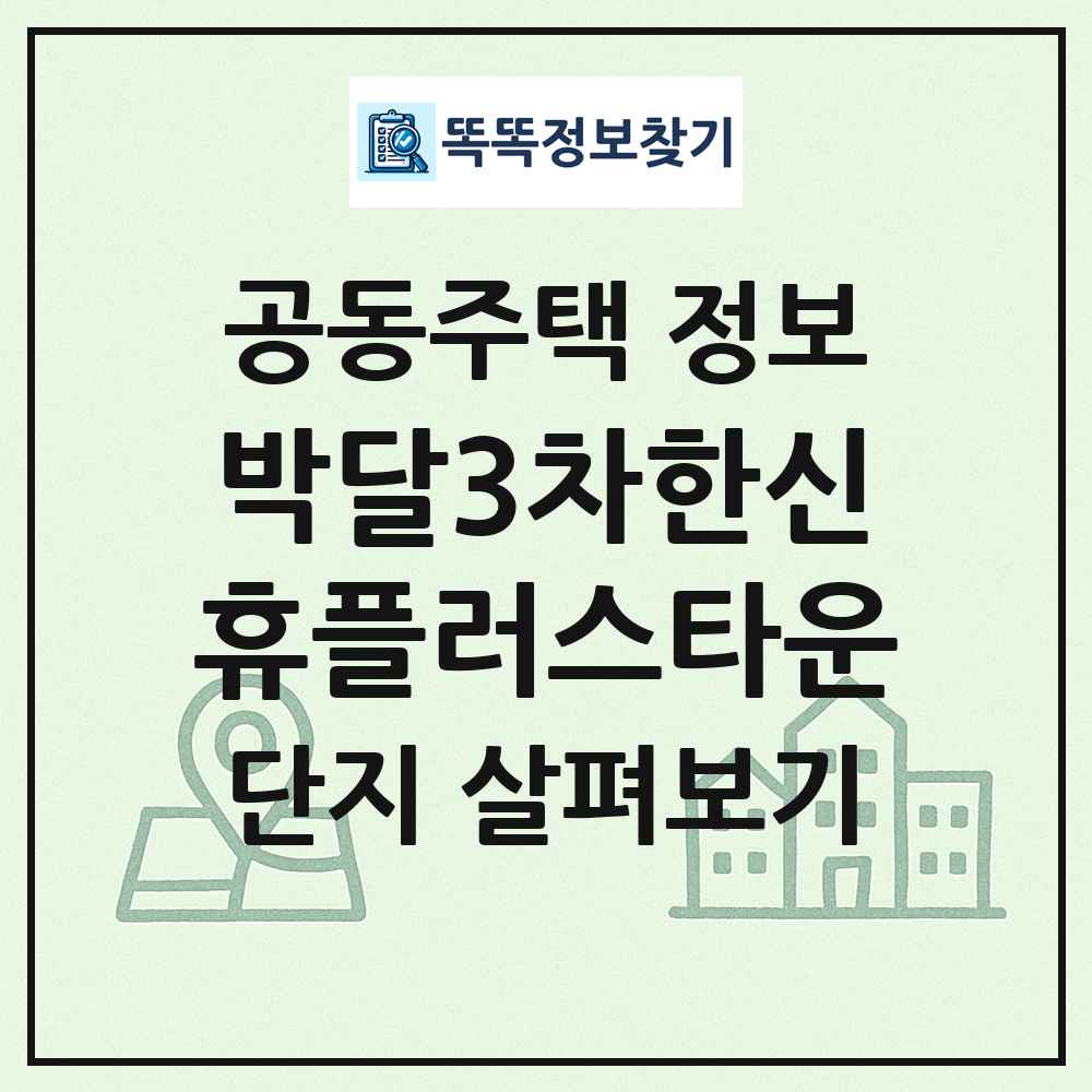 박달3차한신휴플러스타운 최신 공동주택 정보