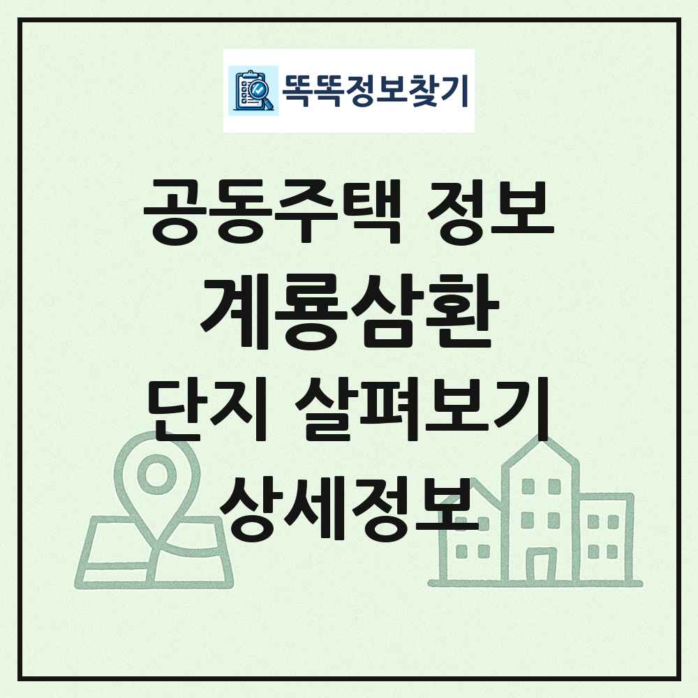 계룡삼환 최신 공동주택 정보