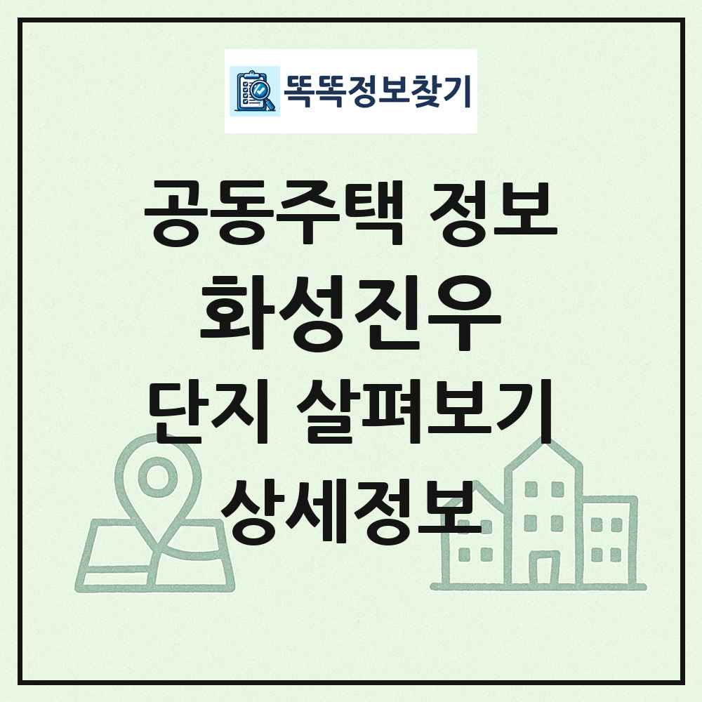 화성진우 최신 공동주택 정보