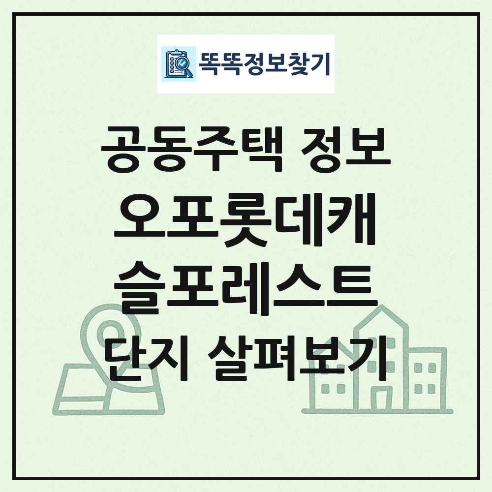 오포롯데캐슬포레스트 최신 공동주택 정보