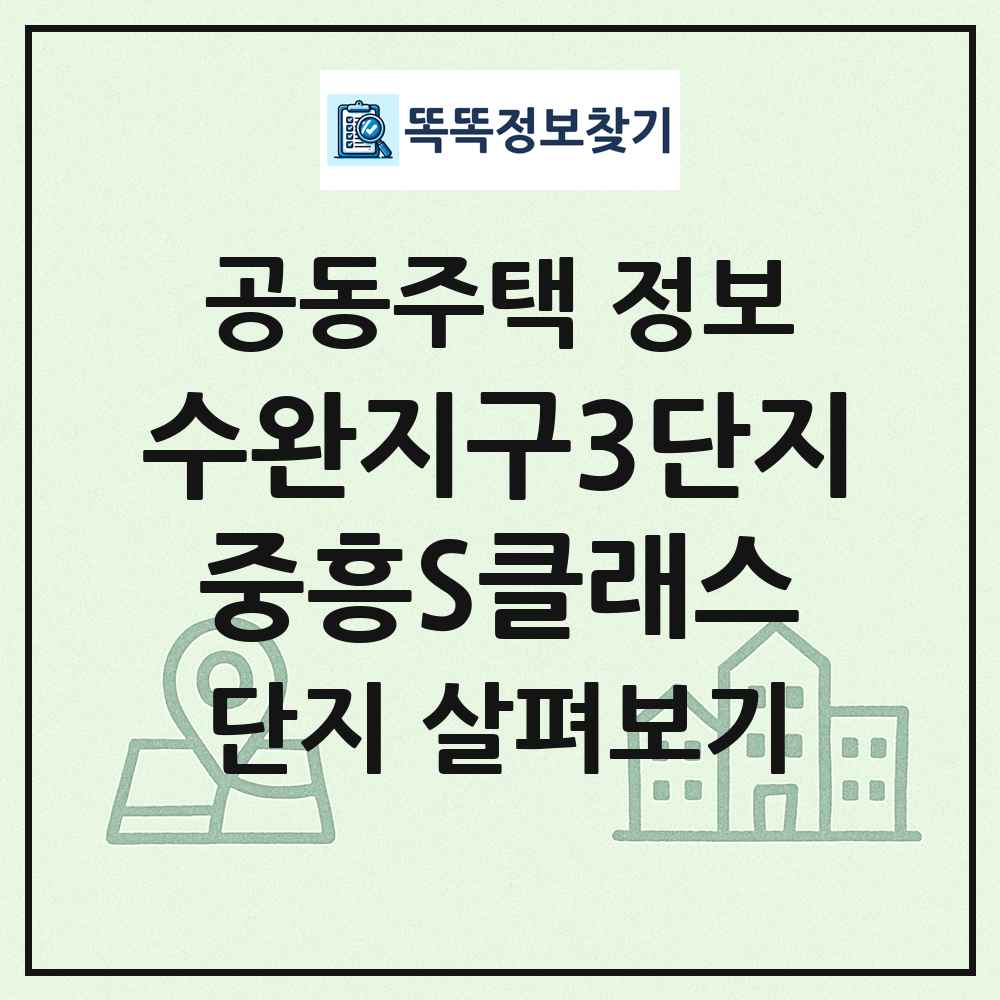 수완지구3단지중흥S클래스 최신 공동주택 정보