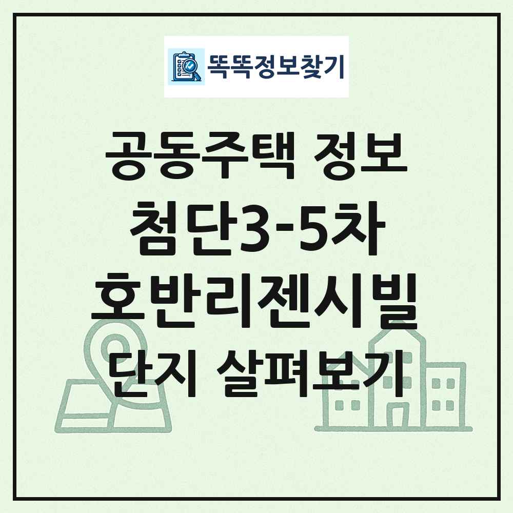 첨단3-5차호반리젠시빌 최신 공동주택 정보