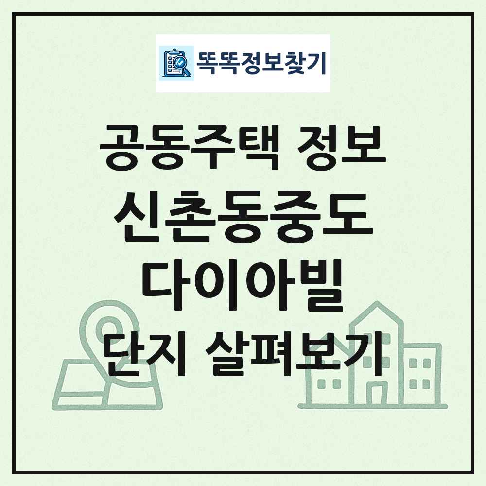 신촌동중도다이아빌 최신 공동주택 정보