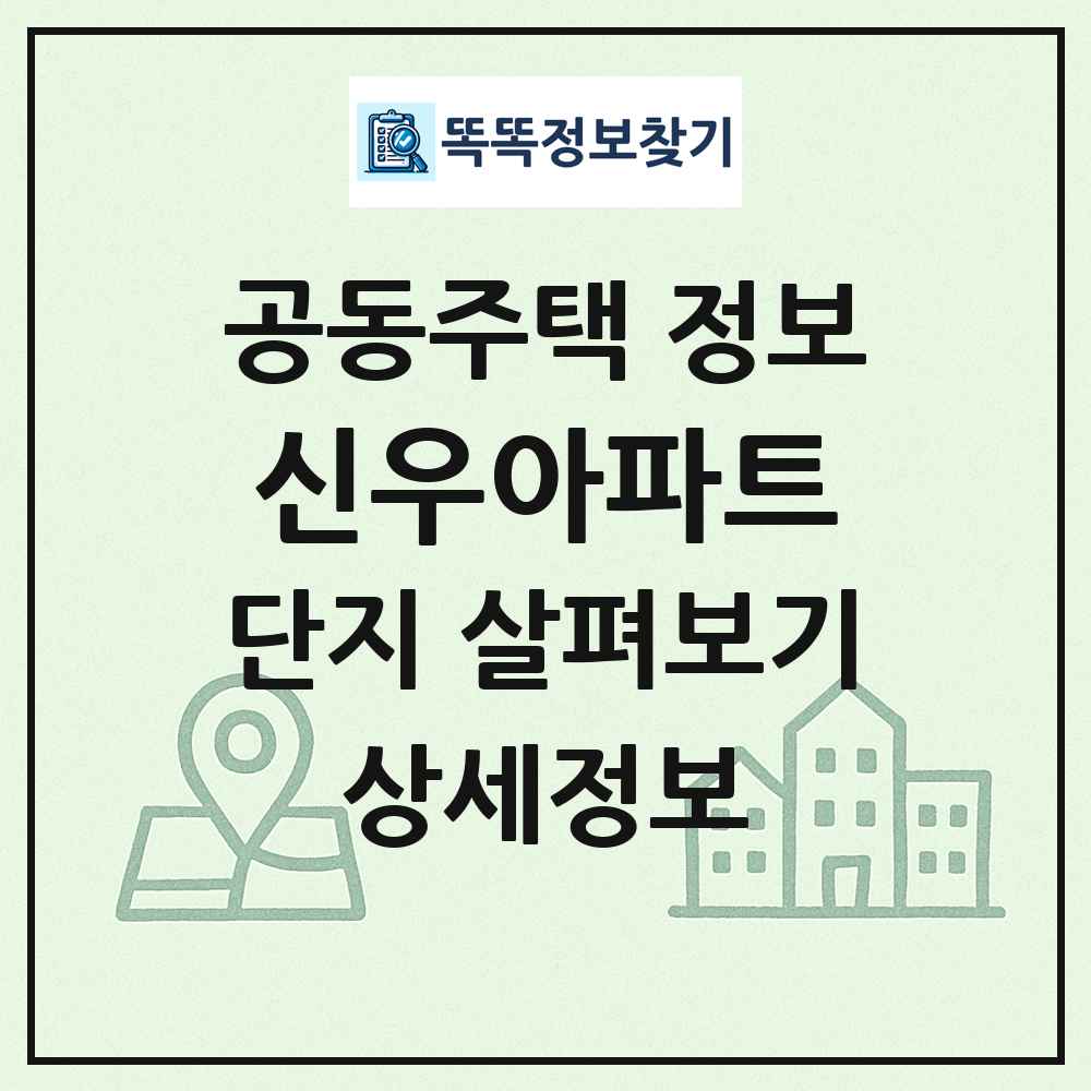 신우아파트 최신 공동주택 정보