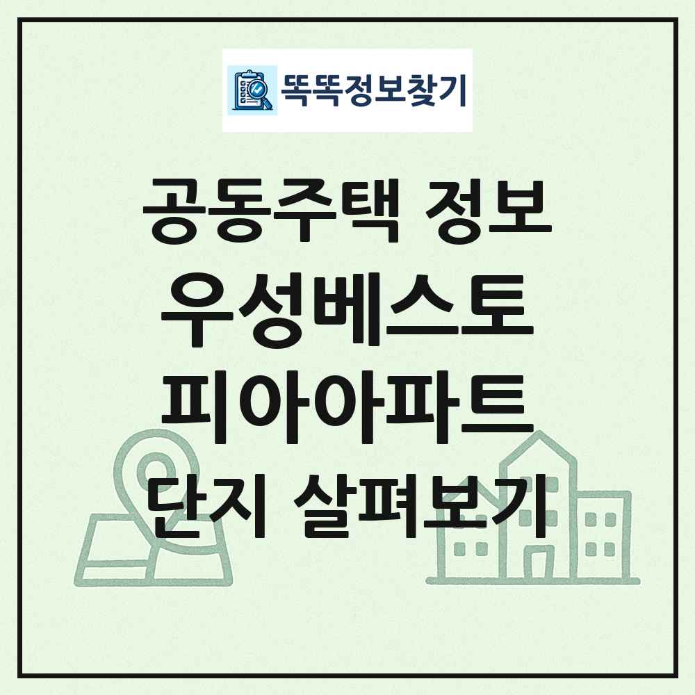 우성베스토피아아파트 최신 공동주택 정보