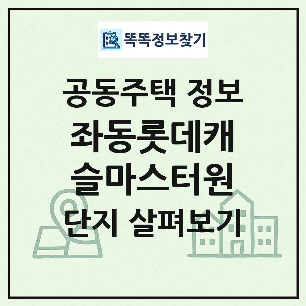 좌동롯데캐슬마스터원 최신 공동주택 정보