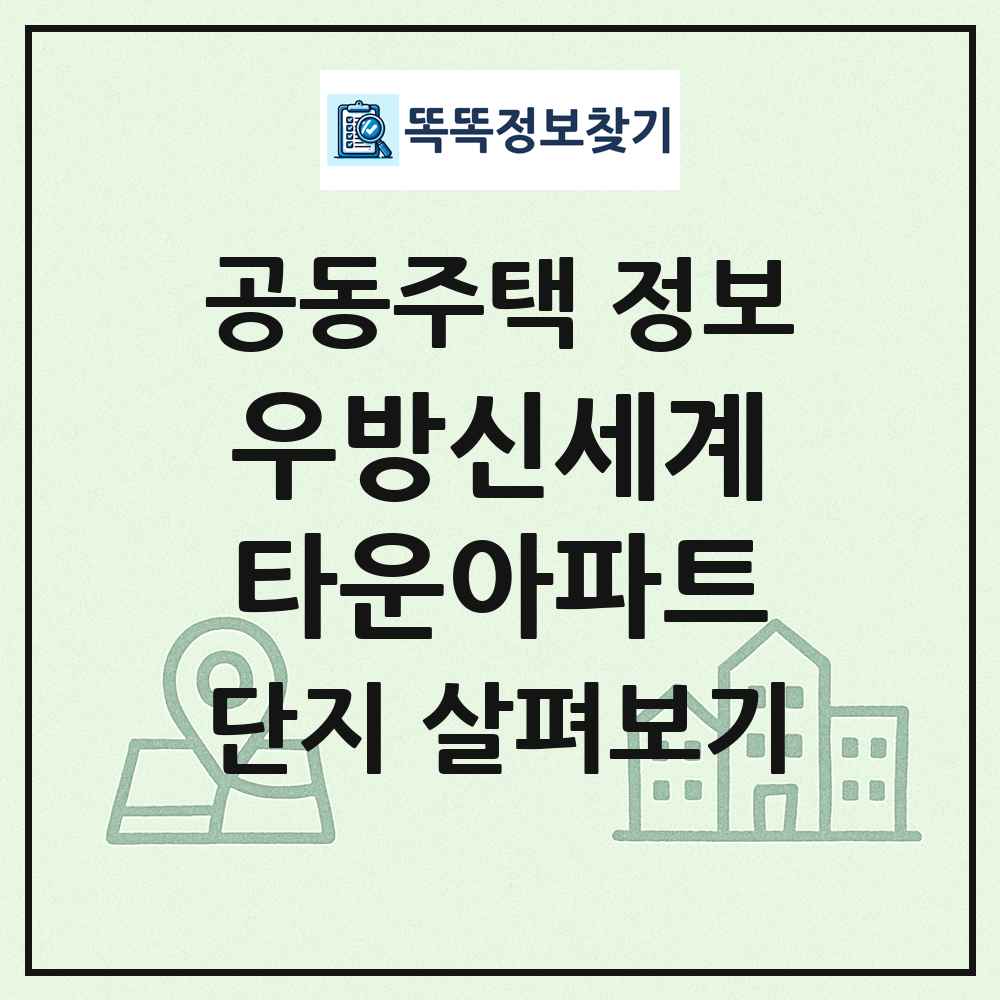 우방신세계타운아파트 최신 공동주택 정보