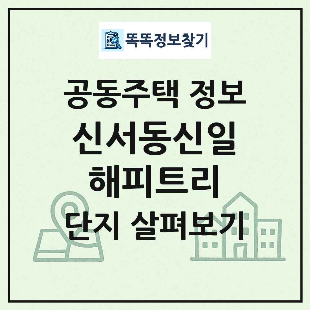 신서동신일해피트리 최신 아파트 정보