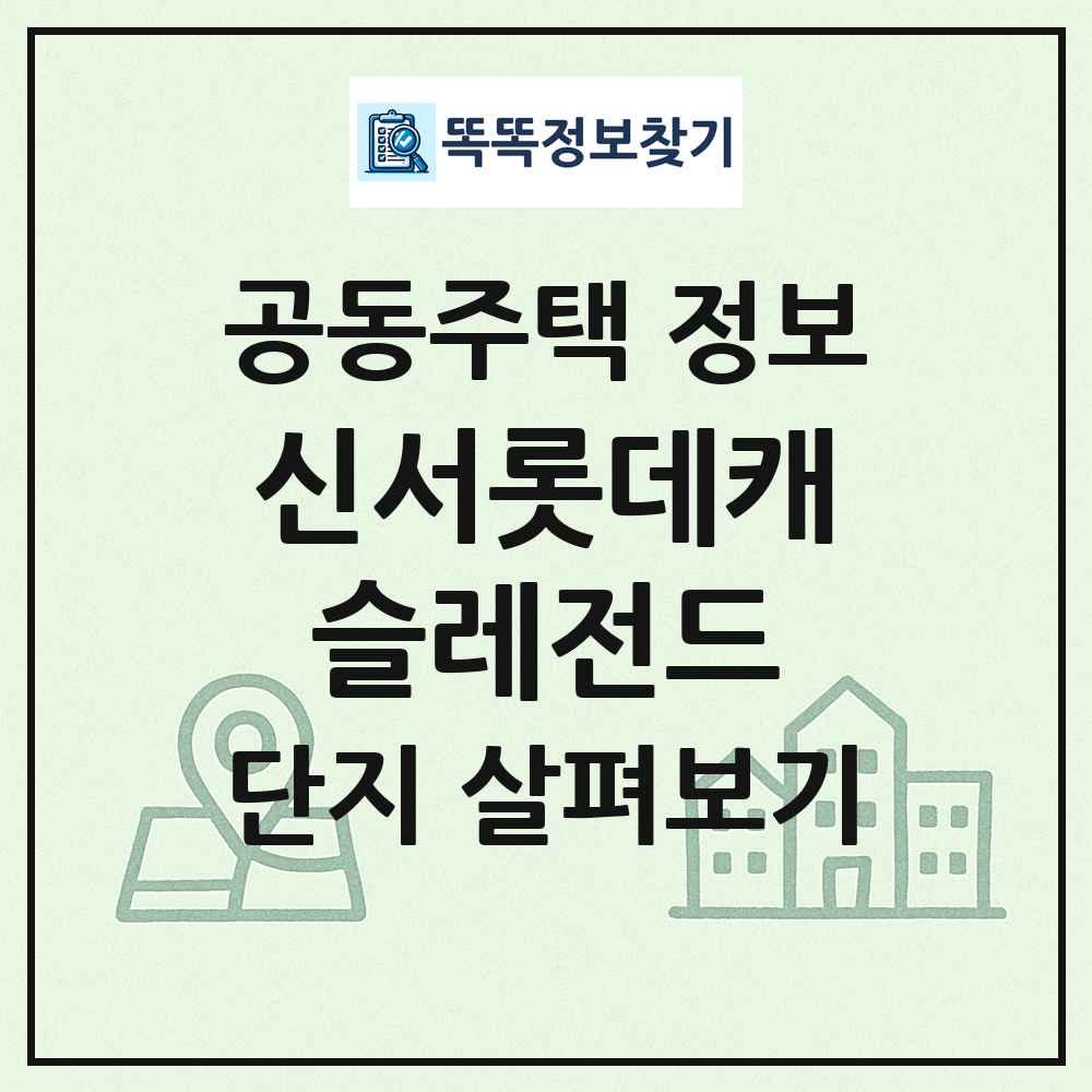 신서롯데캐슬레전드 최신 공동주택 정보