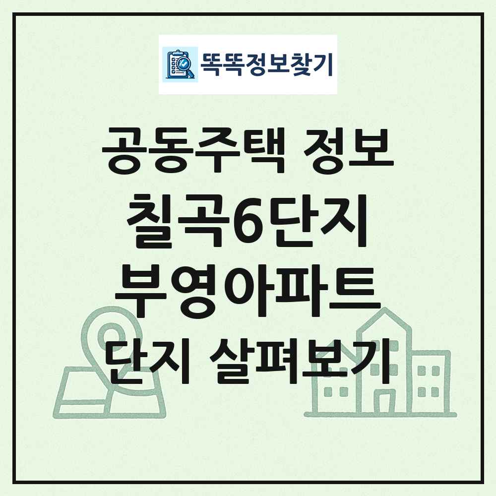 칠곡6단지부영아파트 최신 공동주택 정보