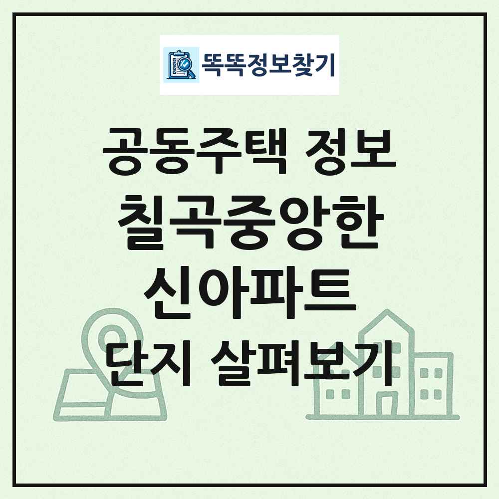 칠곡중앙한신아파트 최신 공동주택 정보