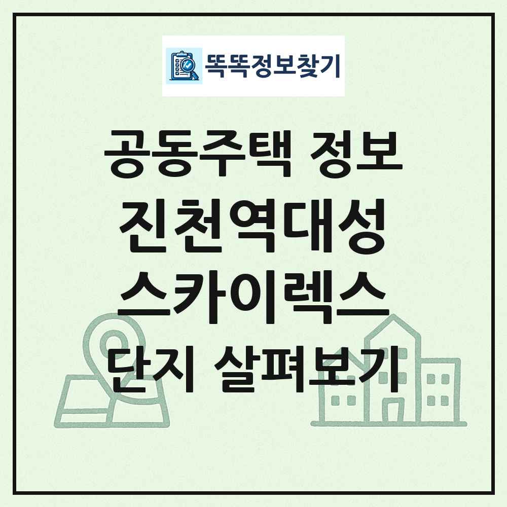 진천역대성스카이렉스 최신 공동주택 정보