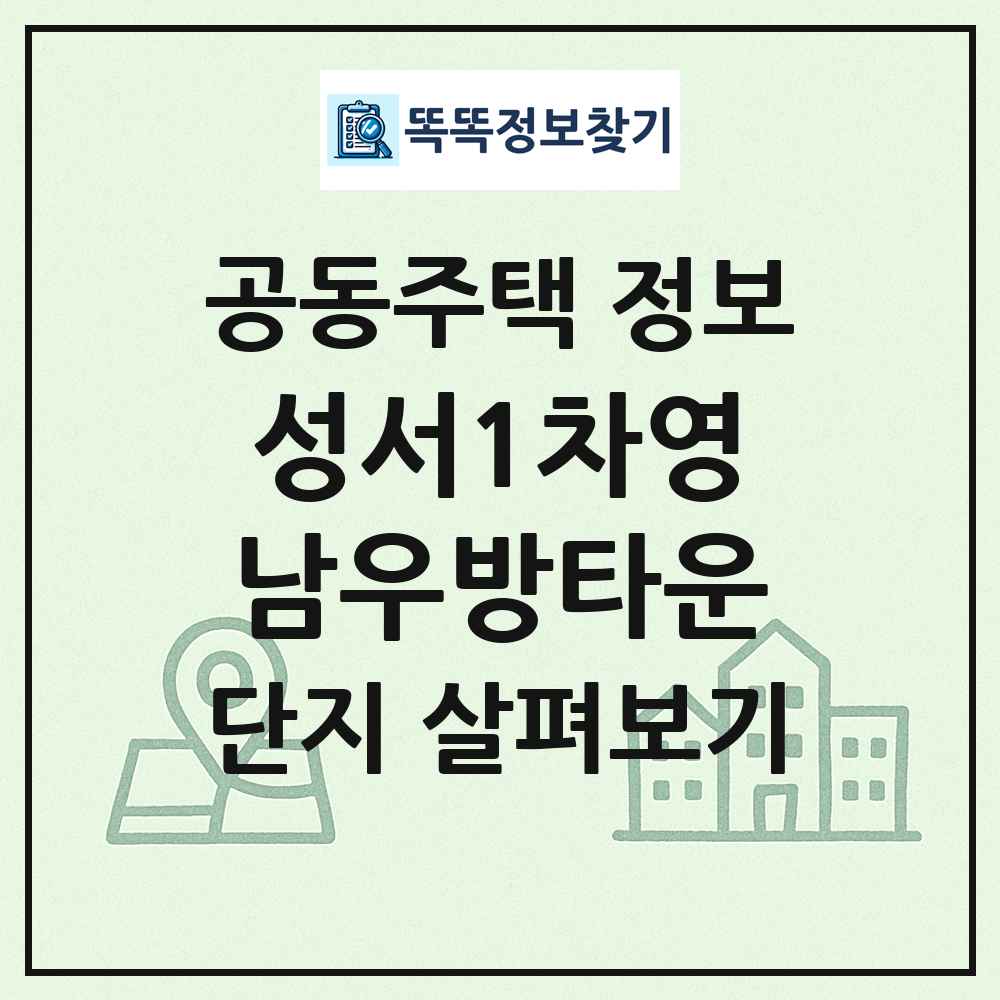 성서1차영남우방타운 최신 공동주택 정보