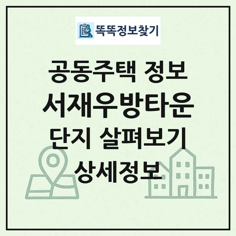 서재우방타운 최신 공동주택 정보