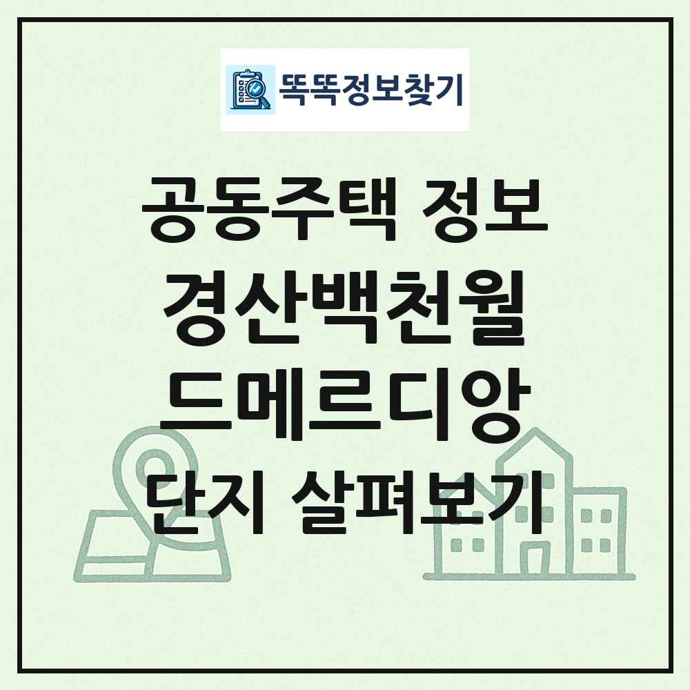 경산백천월드메르디앙 최신 공동주택 정보