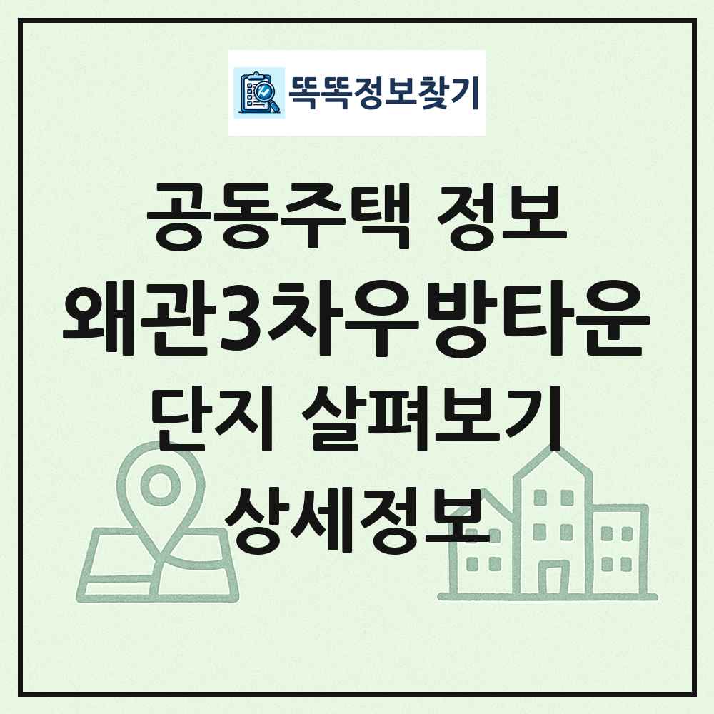 왜관3차우방타운 최신 공동주택 정보