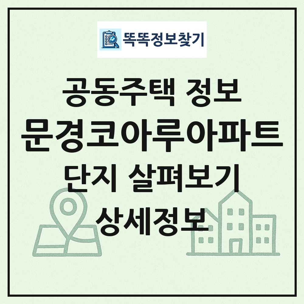 문경코아루아파트 최신 공동주택 정보