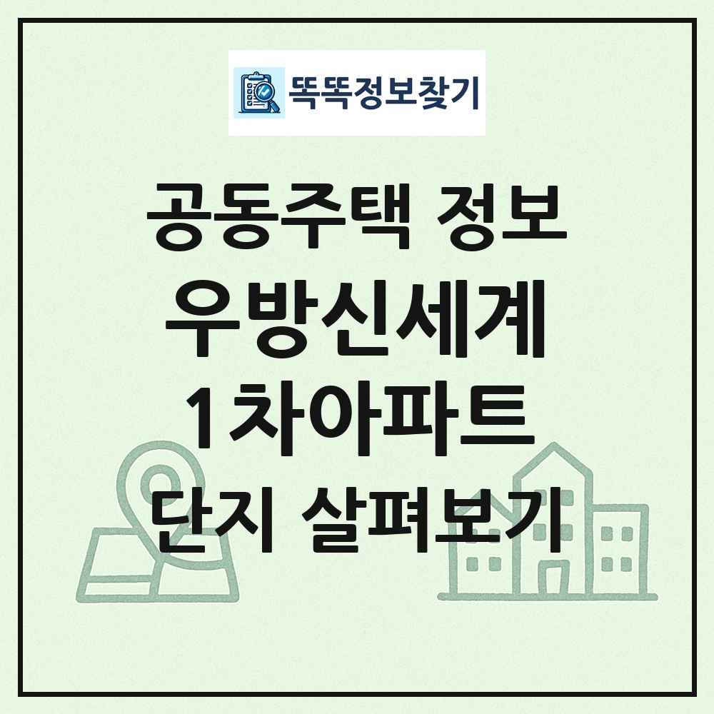 우방신세계1차아파트 최신 공동주택 정보