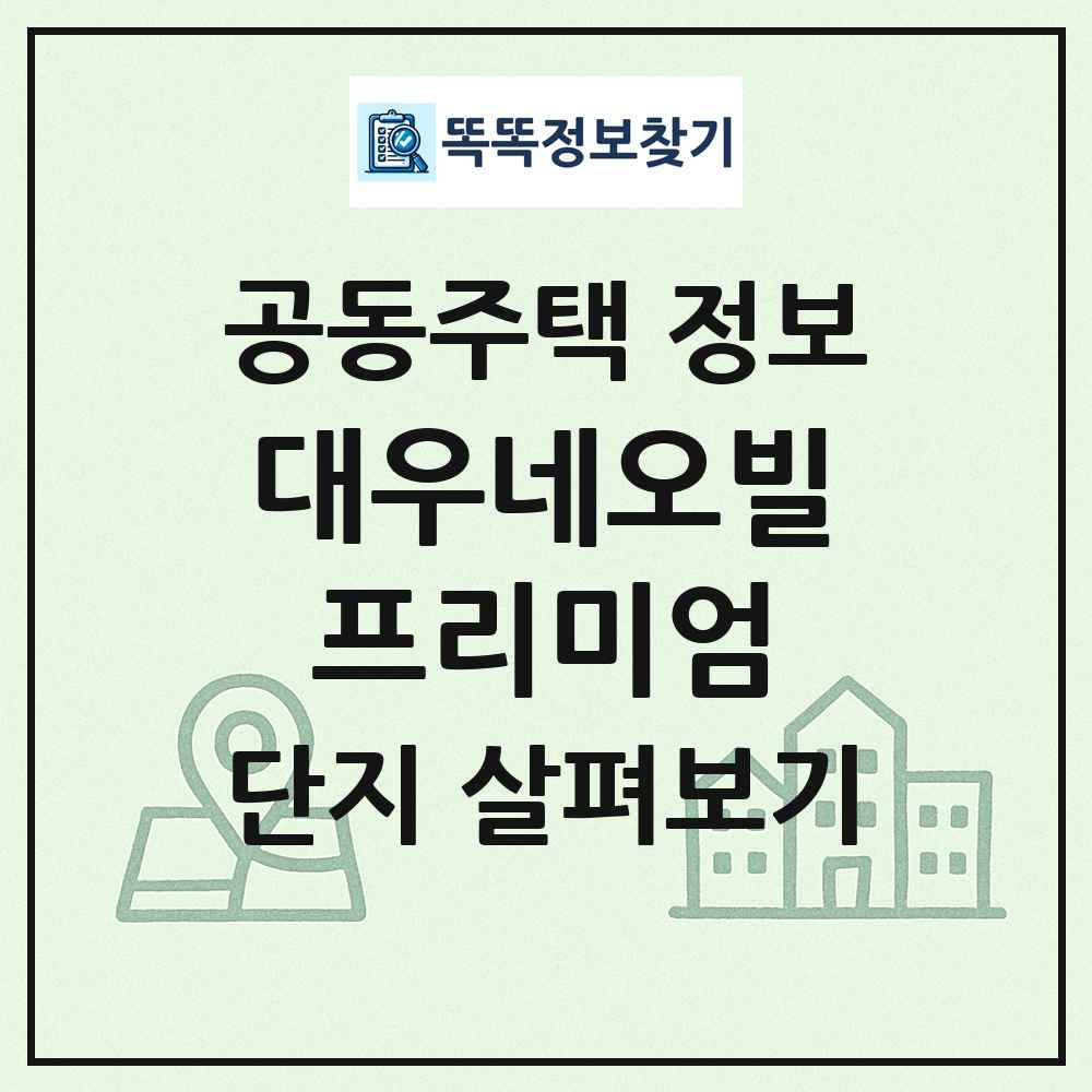 대우네오빌프리미엄 최신 공동주택 정보
