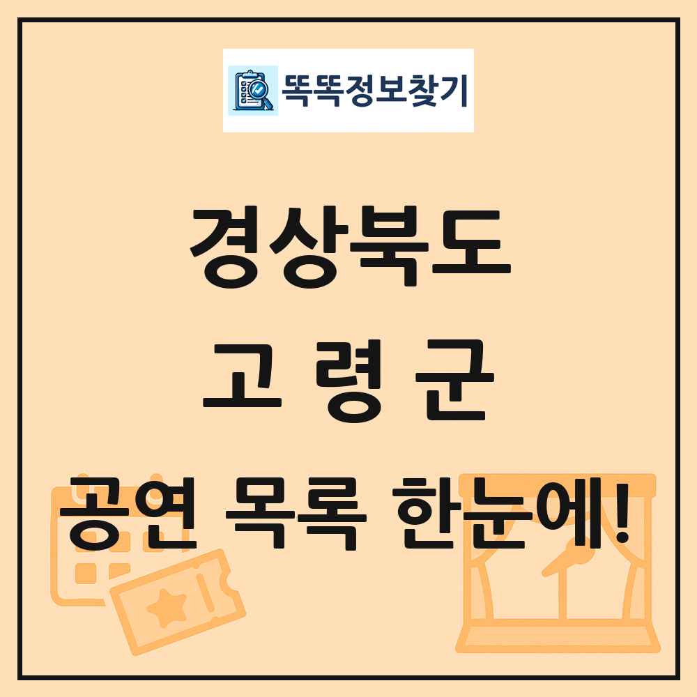경상북도 고령군 공연 목록
      