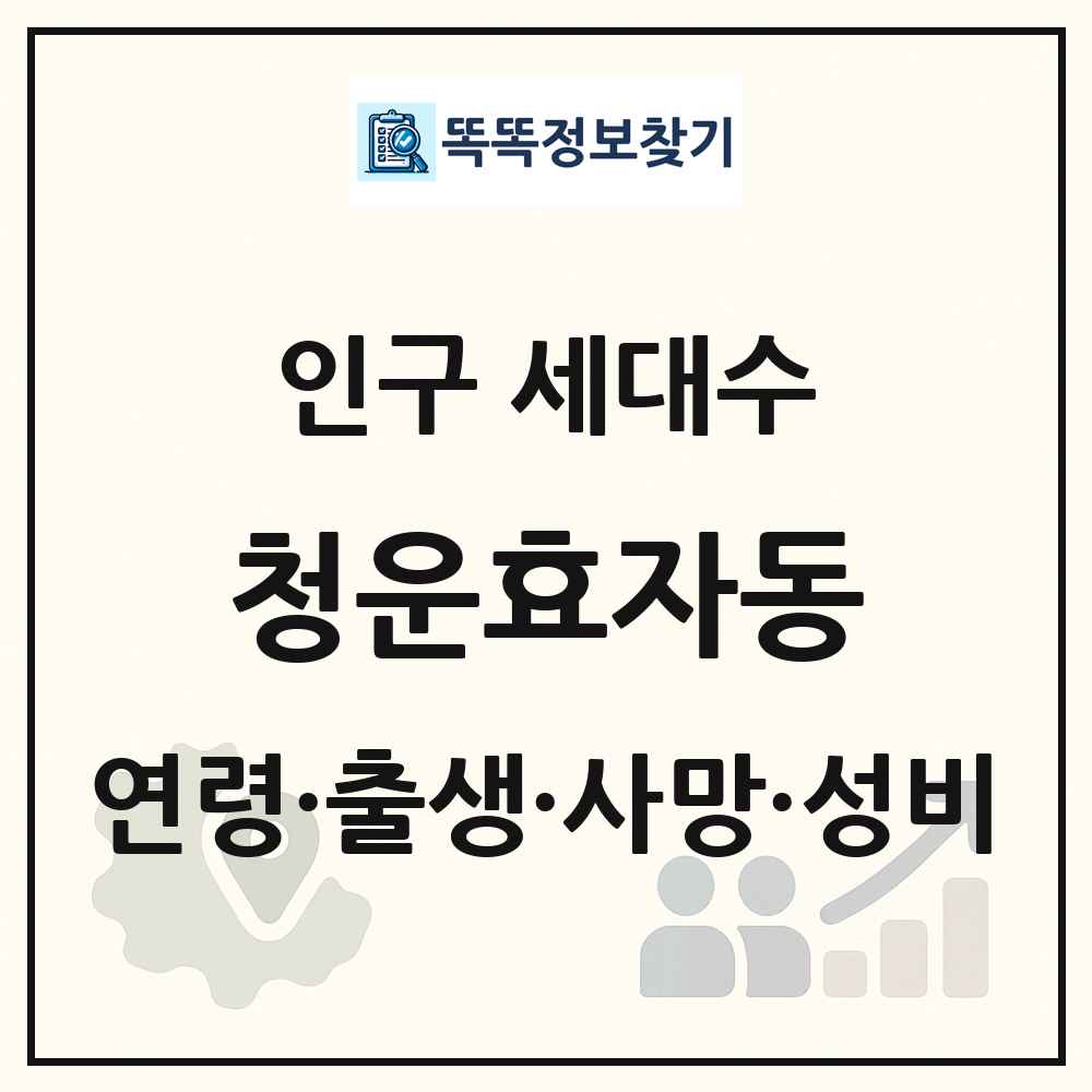 청운효자동 인구 통계
