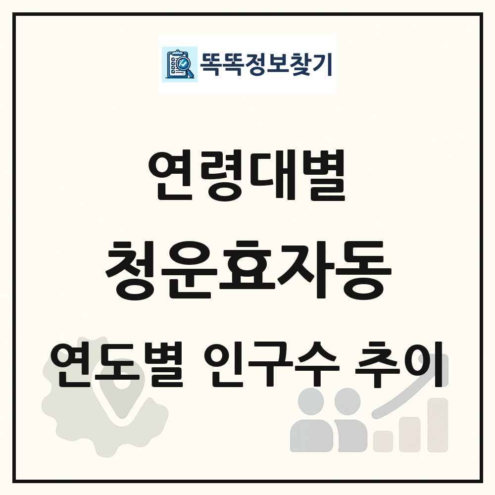 청운효자동 생애주기별 인구 상세 정보
