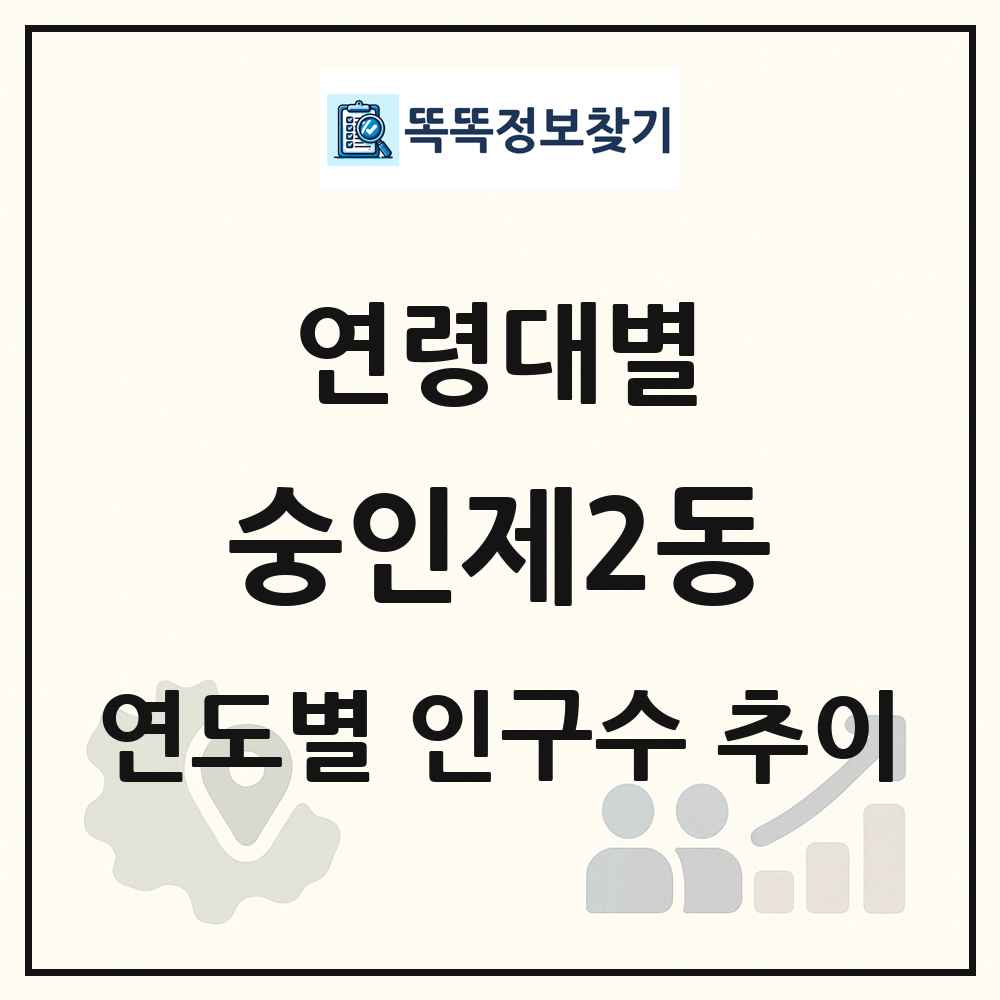 숭인제2동 생애주기별 인구 상세 정보