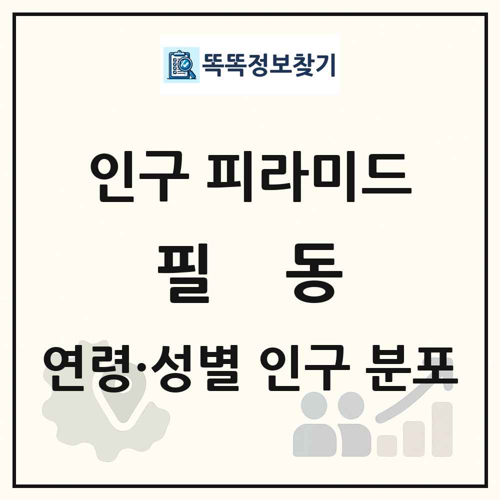 필동 성·연령별 인구 피라미드