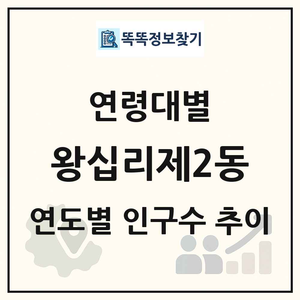 왕십리제2동 생애주기별 인구 상세 정보