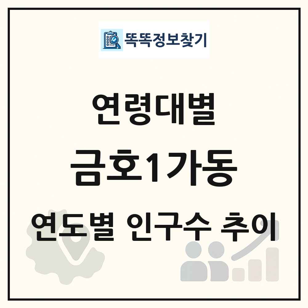 금호1가동 생애주기별 인구 상세 정보