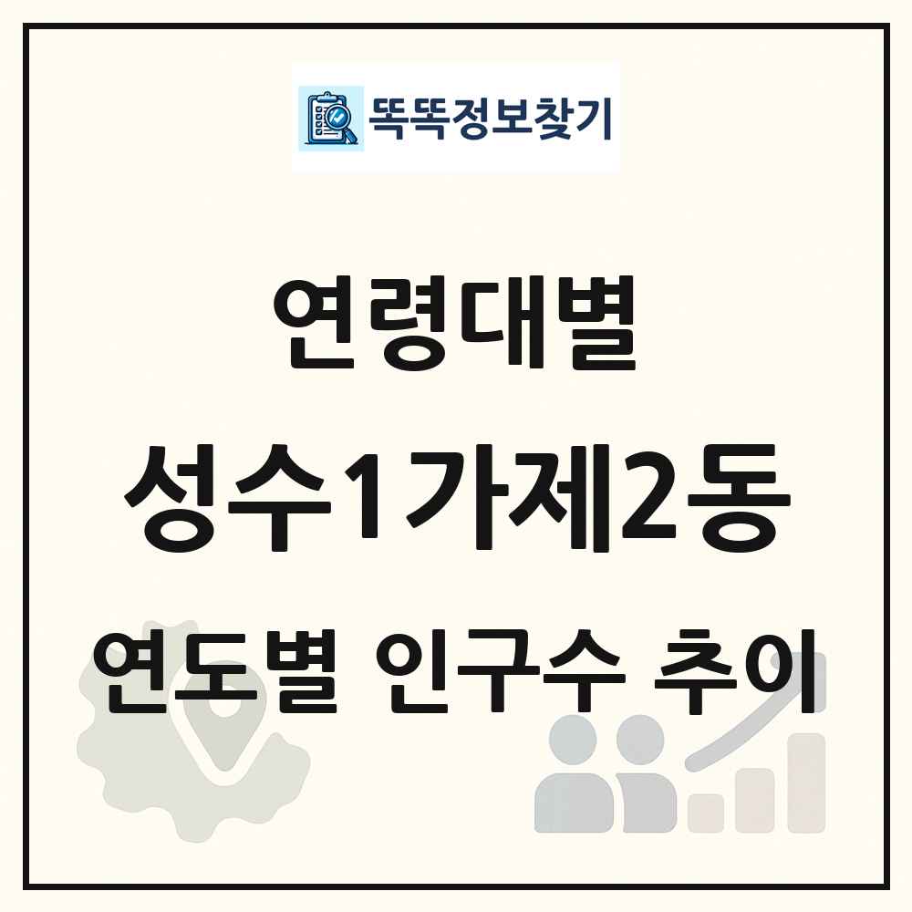 성수1가제2동 생애주기별 인구 상세 정보