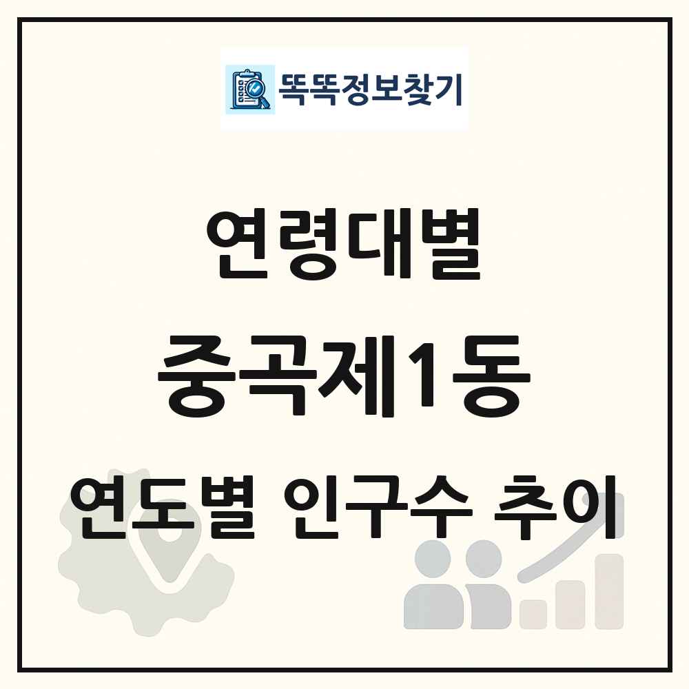중곡제1동 생애주기별 인구 상세 정보