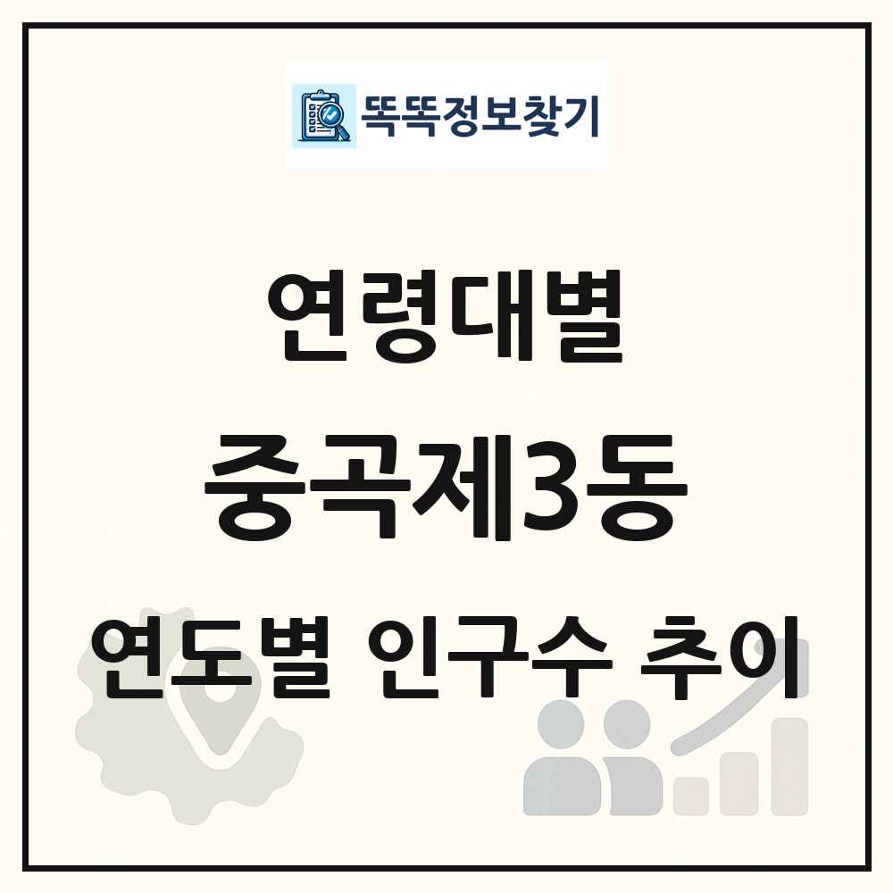 중곡제3동 생애주기별 인구 상세 정보