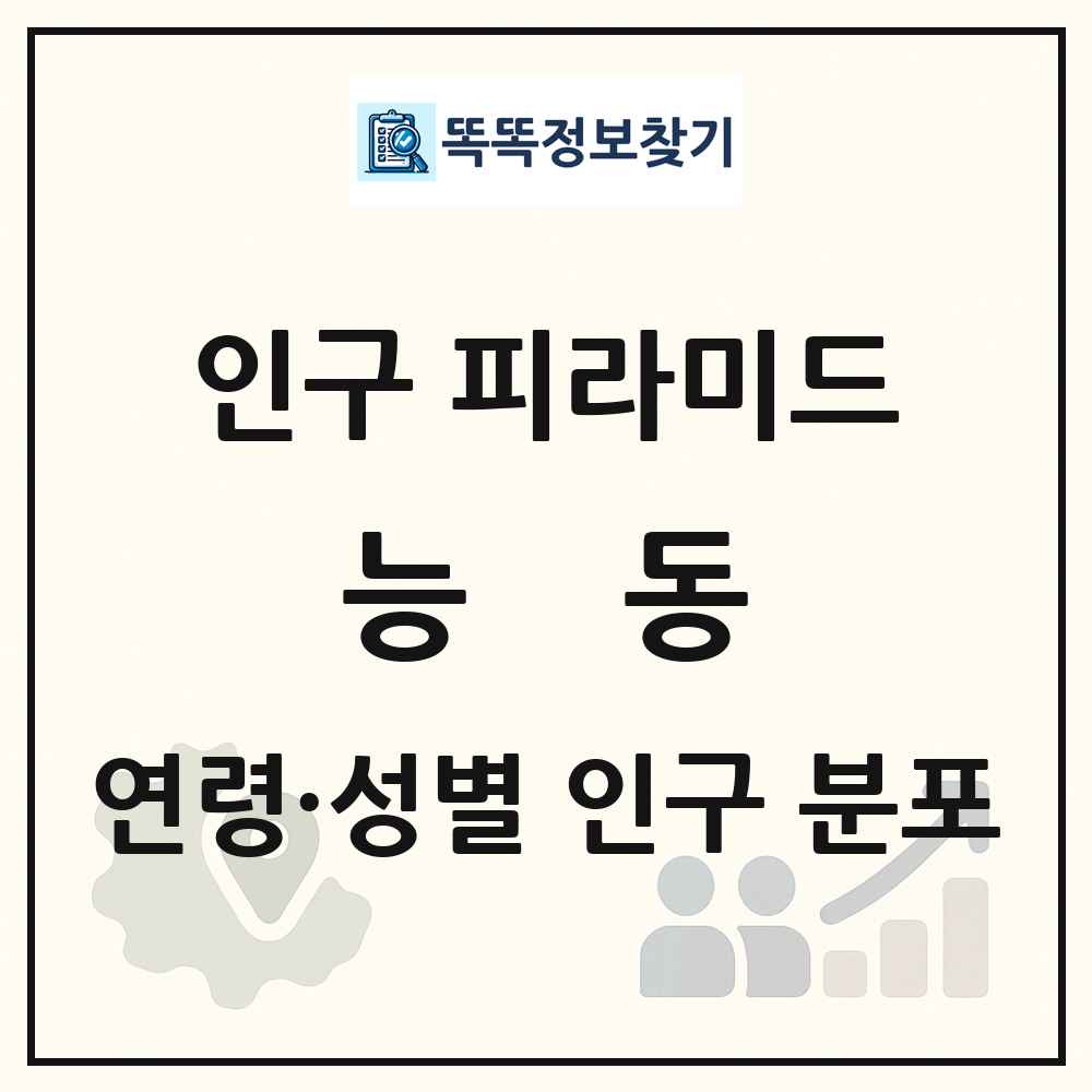 능동 성·연령별 인구 피라미드
