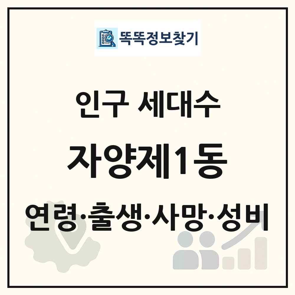 자양제1동 인구 통계