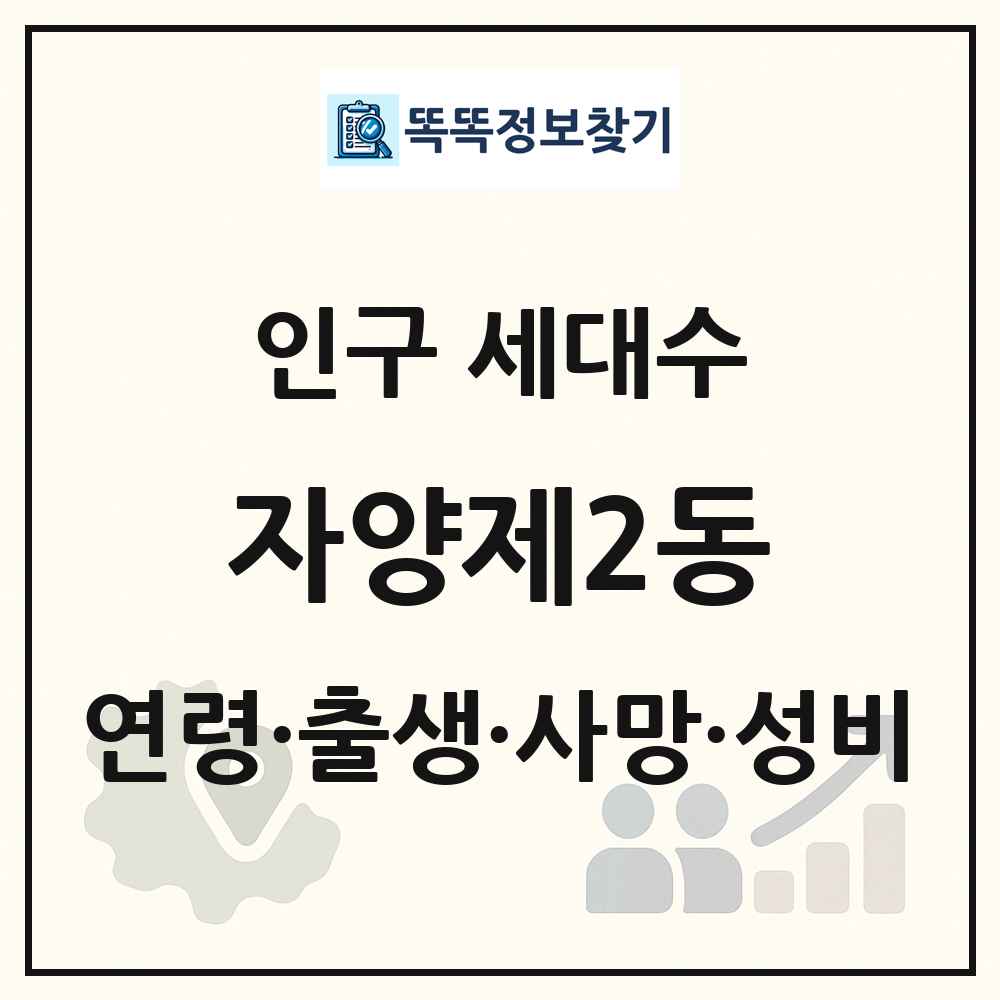 자양제2동 인구 통계
