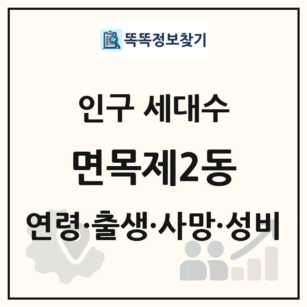 면목제2동 인구 통계