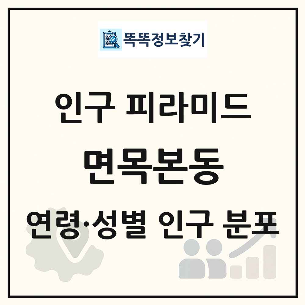 면목본동 성·연령별 인구 피라미드